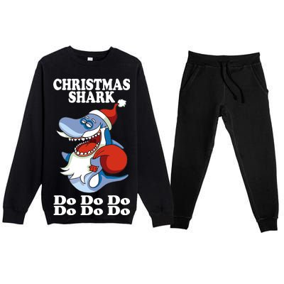 Christmas Santa Shark Do Do Do Premium Crewneck Sweatsuit Set