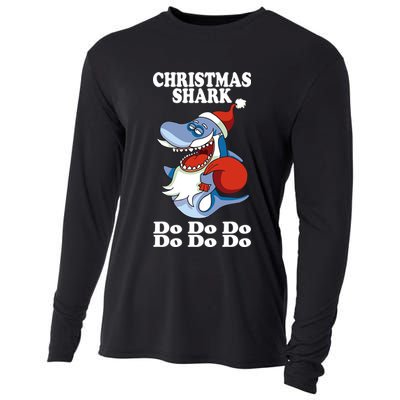 Christmas Santa Shark Do Do Do Cooling Performance Long Sleeve Crew