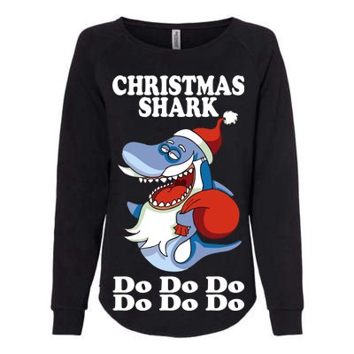 Christmas Santa Shark Do Do Do Womens California Wash Sweatshirt