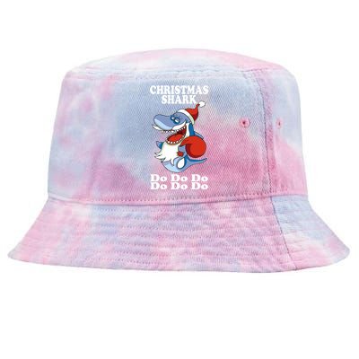 Christmas Santa Shark Do Do Do Tie-Dyed Bucket Hat