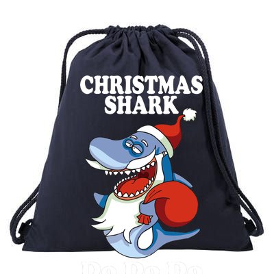 Christmas Santa Shark Do Do Do Drawstring Bag