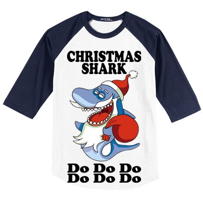 Christmas Santa Shark Do Do Do Baseball Sleeve Shirt