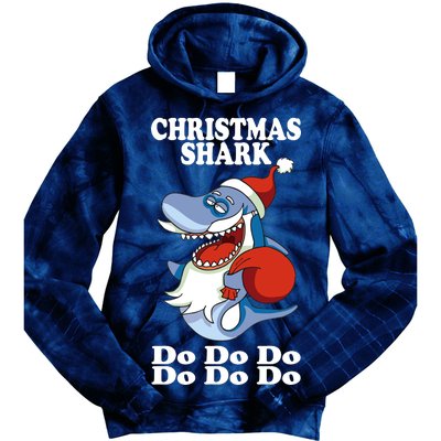 Christmas Santa Shark Do Do Do Tie Dye Hoodie