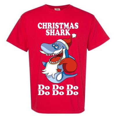 Christmas Santa Shark Do Do Do Garment-Dyed Heavyweight T-Shirt