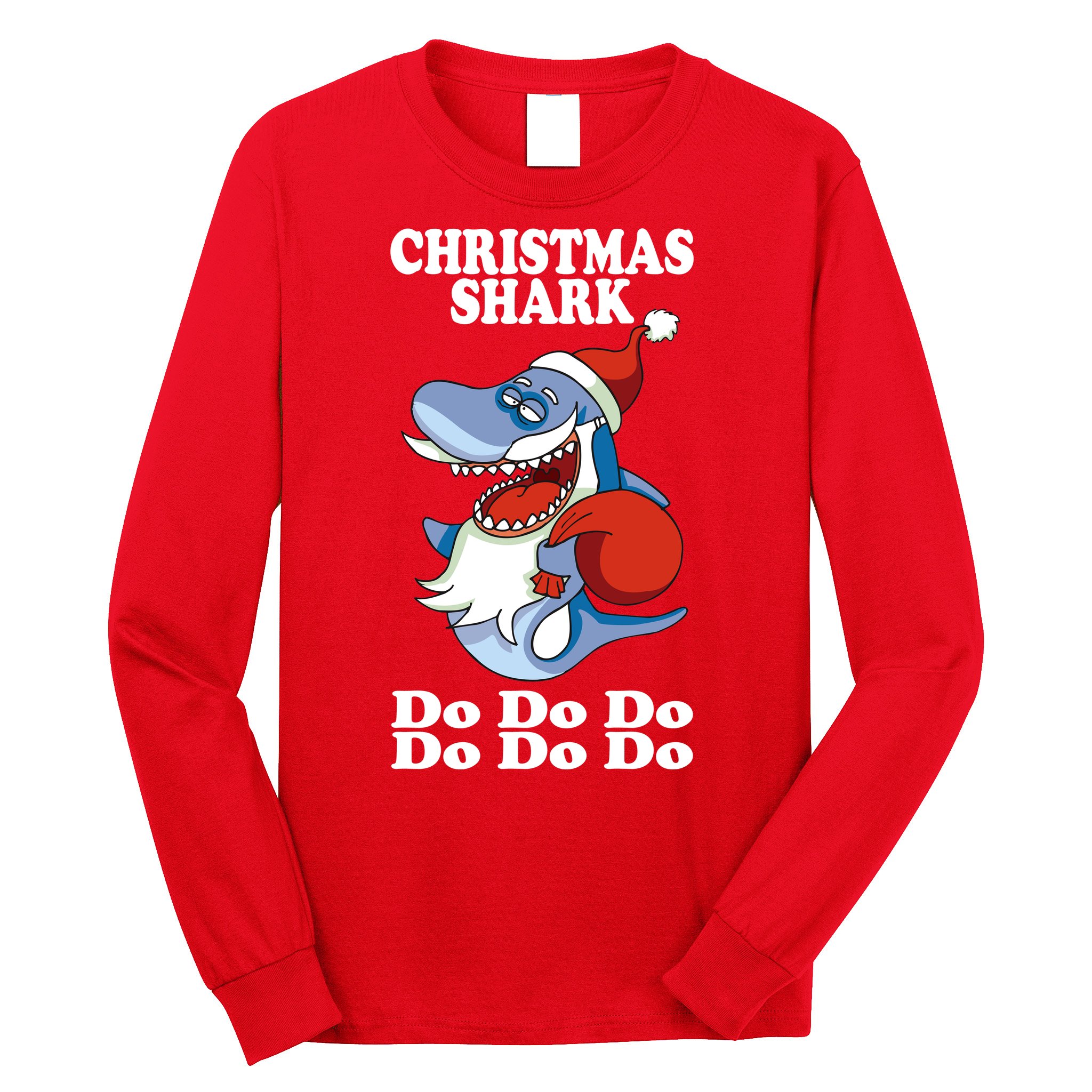 Christmas Santa Shark Do Do Do Long Sleeve Shirt