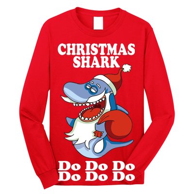 Christmas Santa Shark Do Do Do Long Sleeve Shirt