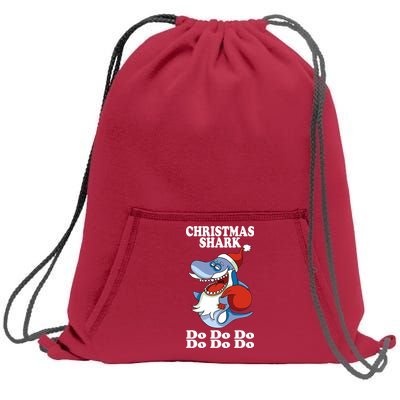 Christmas Santa Shark Do Do Do Sweatshirt Cinch Pack Bag