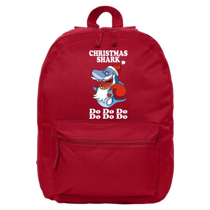 Christmas Santa Shark Do Do Do 16 in Basic Backpack