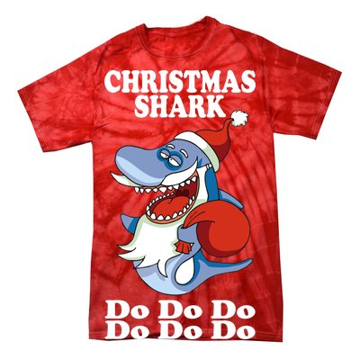 Christmas Santa Shark Do Do Do Tie-Dye T-Shirt