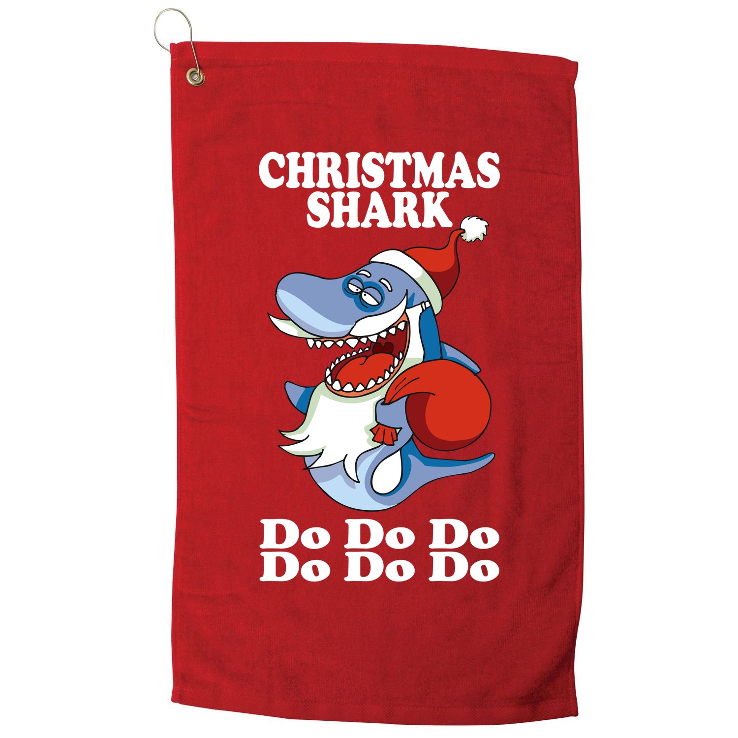 Christmas Santa Shark Do Do Do Golf Towel