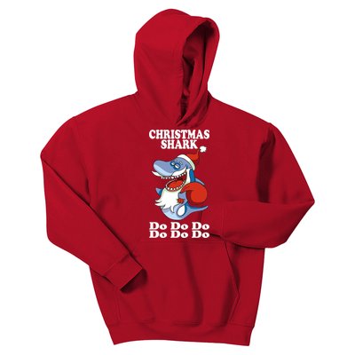 Christmas Santa Shark Do Do Do Kids Hoodie