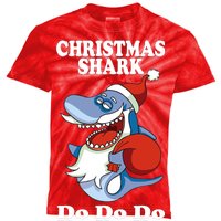 Christmas Santa Shark Do Do Do Kids Tie-Dye T-Shirt