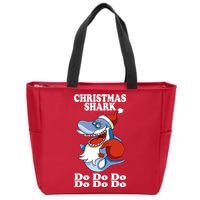 Christmas Santa Shark Do Do Do Zip Tote Bag