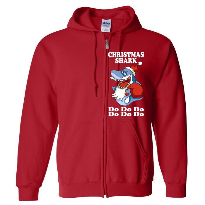 Christmas Santa Shark Do Do Do Full Zip Hoodie