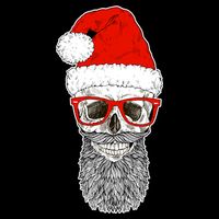 Christmas Santa Skull Tall T-Shirt