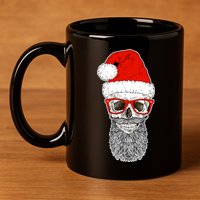Christmas Santa Skull 11oz C Handle Ceramic Mug