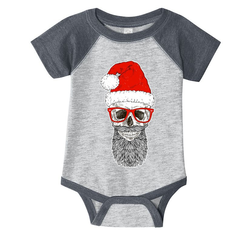 Christmas Santa Skull Infant Baby Jersey Bodysuit