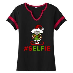 Christmas #Selfie Elf Ladies Halftime Notch Neck Tee