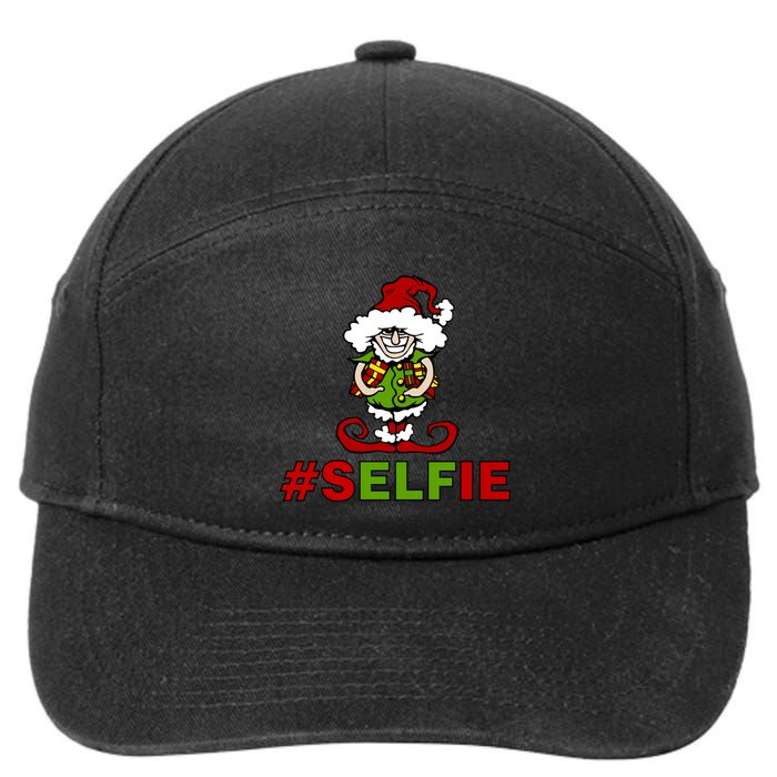Christmas #Selfie Elf 7-Panel Snapback Hat