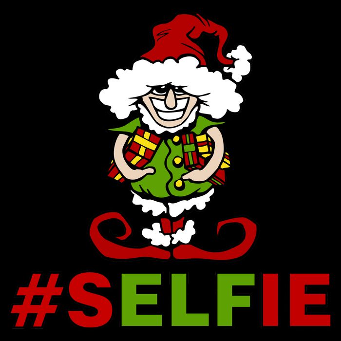 Christmas #Selfie Elf 7-Panel Snapback Hat