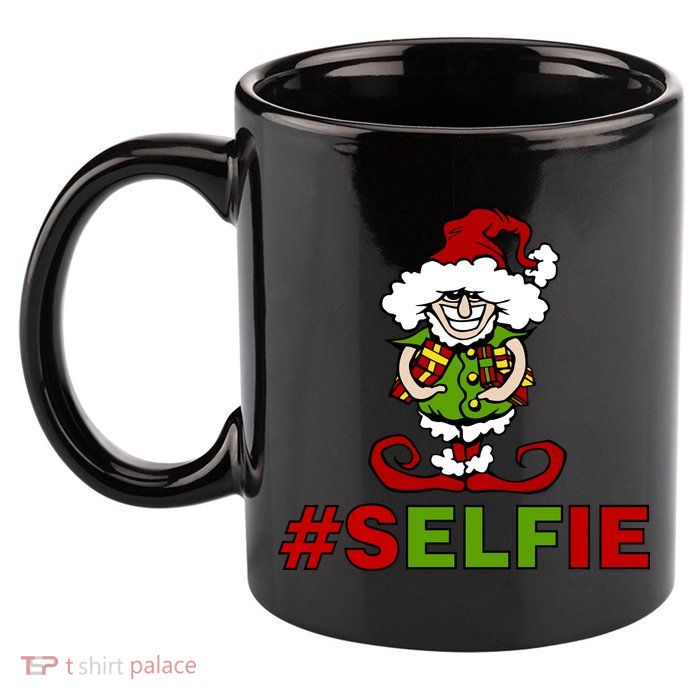 Christmas #Selfie Elf 11oz C Handle Ceramic Mug
