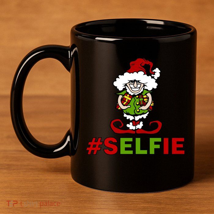 Christmas #Selfie Elf 11oz C Handle Ceramic Mug