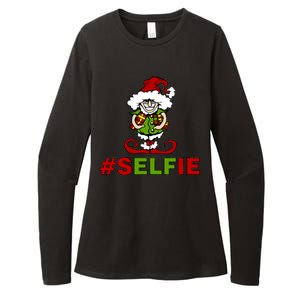 Christmas #Selfie Elf Womens CVC Long Sleeve Shirt