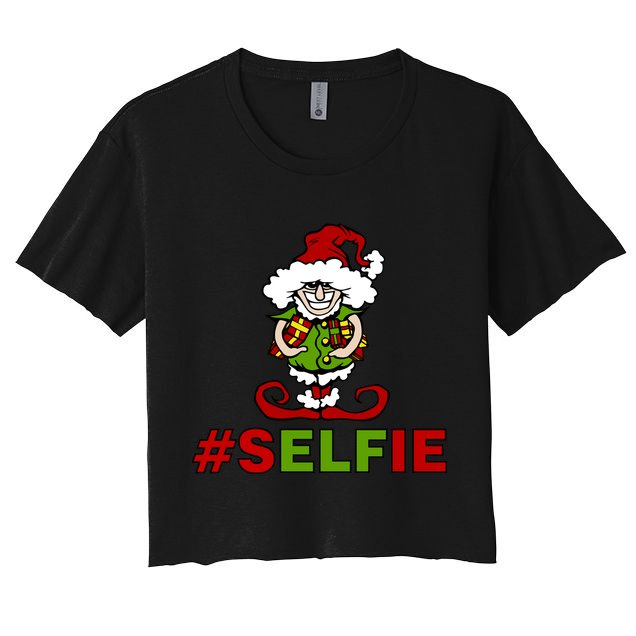 Christmas #Selfie Elf Crop Top