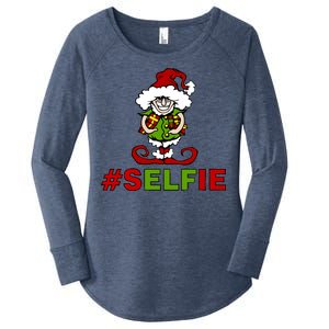 Christmas #Selfie Elf Women's Perfect Tri Tunic Long Sleeve Shirt