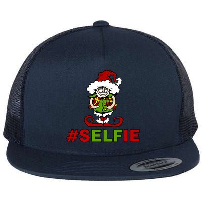 Christmas #Selfie Elf Flat Bill Trucker Hat