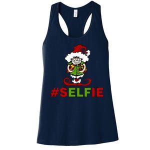 Christmas #Selfie Elf Women's Racerback Tank