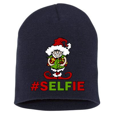 Christmas #Selfie Elf Short Acrylic Beanie