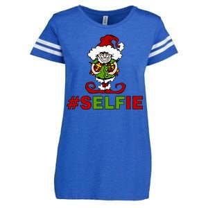 Christmas #Selfie Elf Enza Ladies Jersey Football T-Shirt