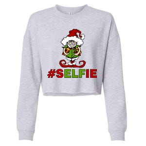 Christmas #Selfie Elf Cropped Pullover Crew