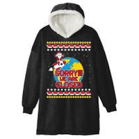 Christmas Sorry We Are Closed Santa On Rocket Quarantined Earth Hooded Wearable Blanket