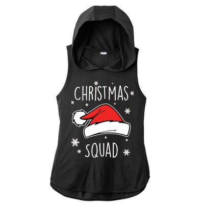 Christmas Squad Ladies PosiCharge Tri-Blend Wicking Draft Hoodie Tank