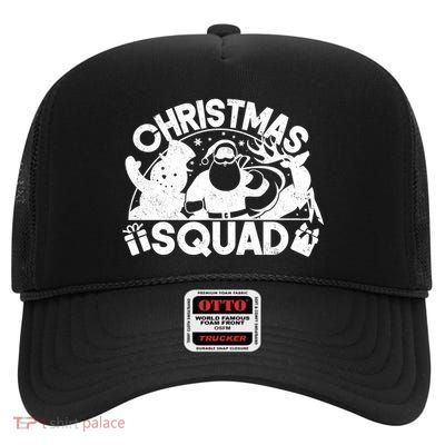 Christmas Squad Matching Family Christmas High Crown Mesh Back Trucker Hat