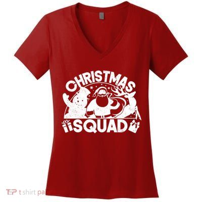 Christmas Squad Matching Family Christmas Women's V-Neck T-Shirt