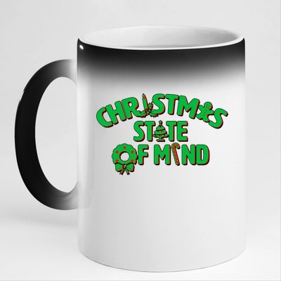 Christmas State of Mind 11oz Black Color Changing Mug