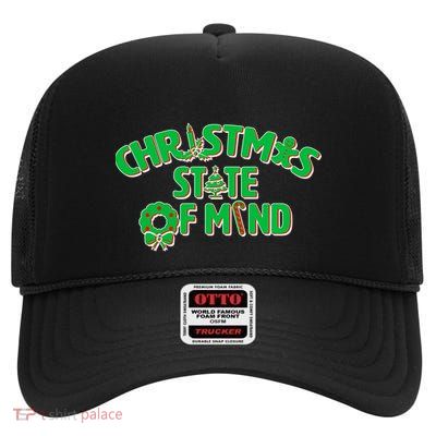 Christmas State of Mind High Crown Mesh Back Trucker Hat