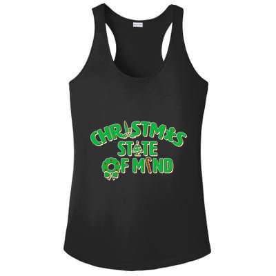 Christmas State of Mind Ladies PosiCharge Competitor Racerback Tank