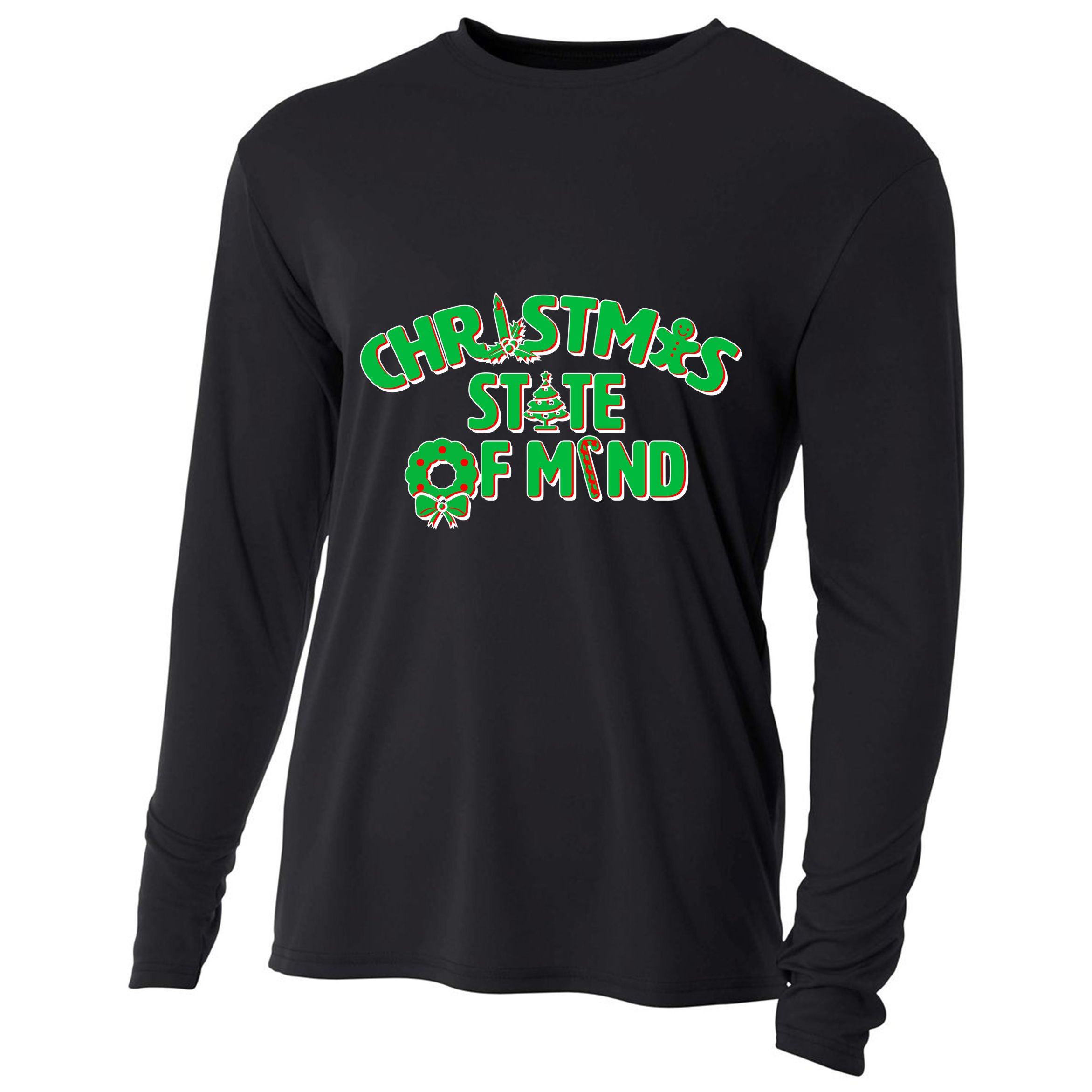 Christmas State of Mind Cooling Performance Long Sleeve Crew