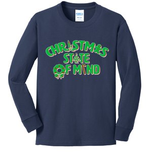 Christmas State of Mind Kids Long Sleeve Shirt