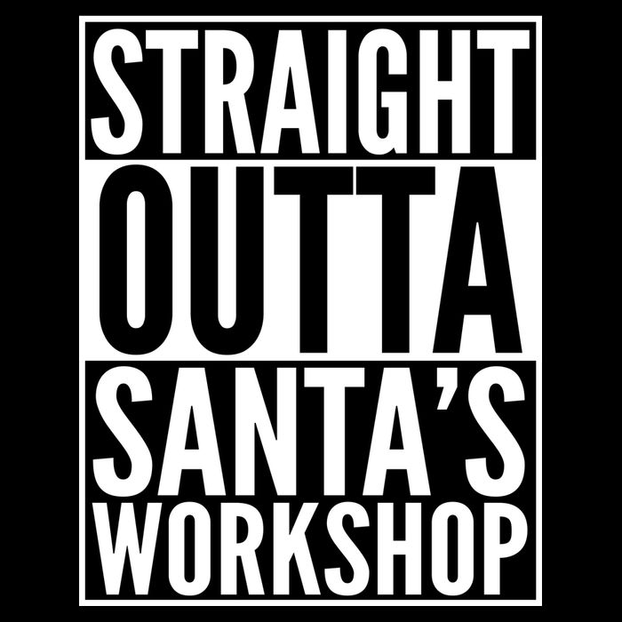 Christmas Straight Outta Santa's Workshop Drawstring Bag