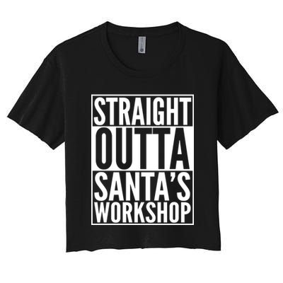 Christmas Straight Outta Santa's Workshop Crop Top