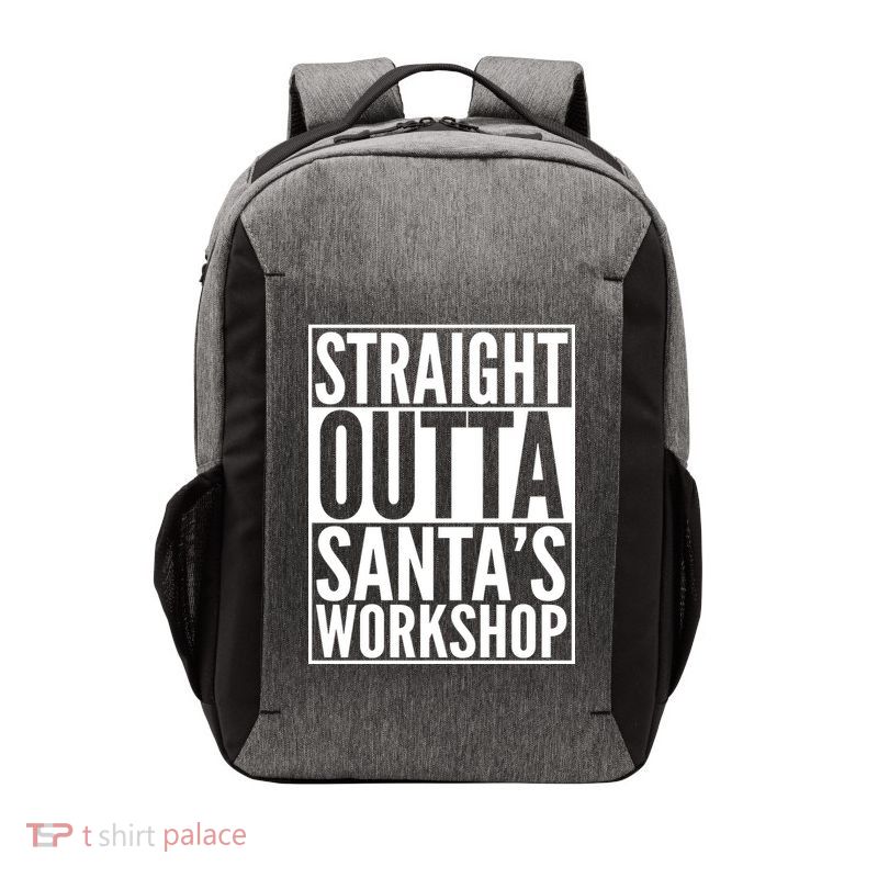 Christmas Straight Outta Santa's Workshop Vector Backpack