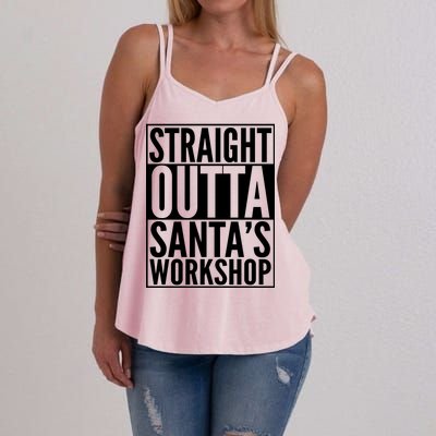 Christmas Straight Outta Santa's Workshop Women's Strappy Tank