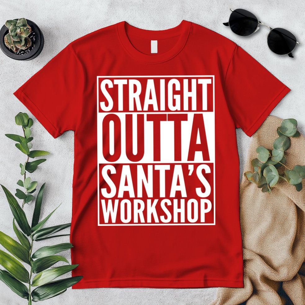 Christmas Straight Outta Santa's Workshop Premium T-Shirt
