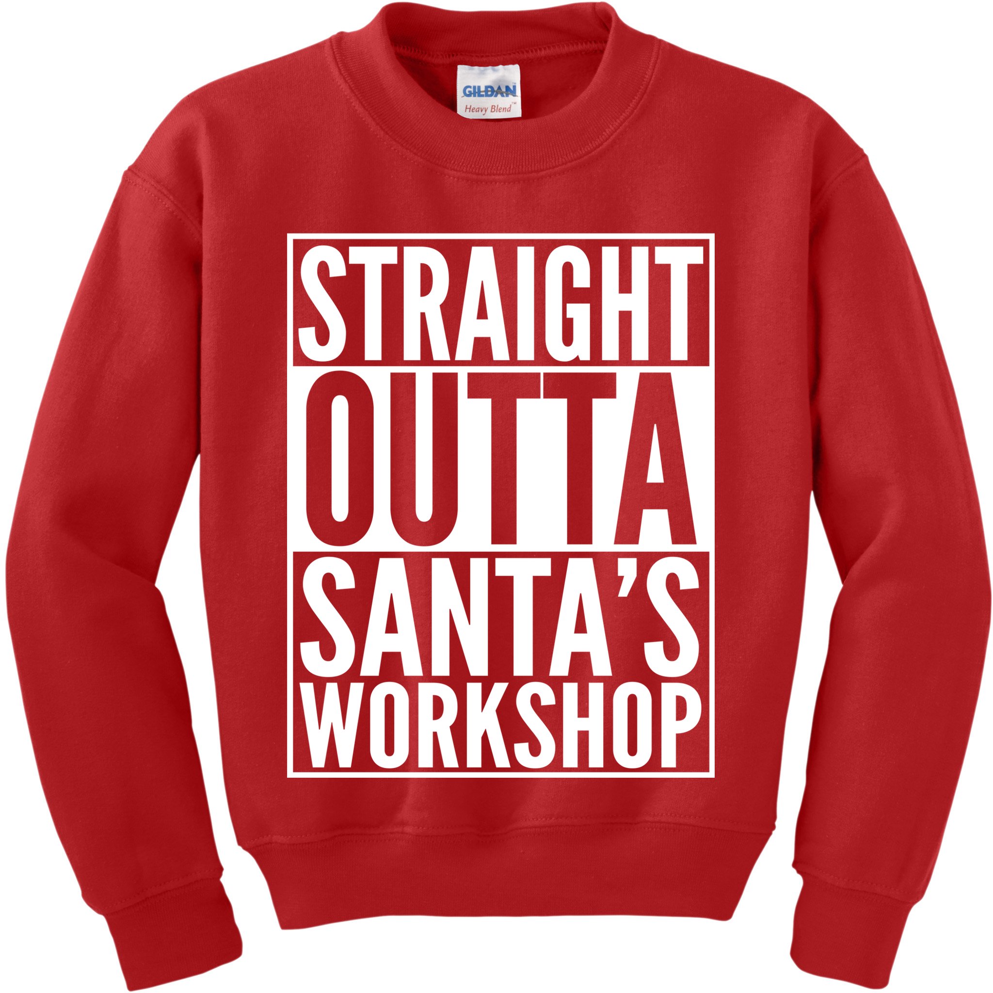 Christmas Straight Outta Santa's Workshop Kids Sweatshirt