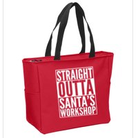 Christmas Straight Outta Santa's Workshop Zip Tote Bag